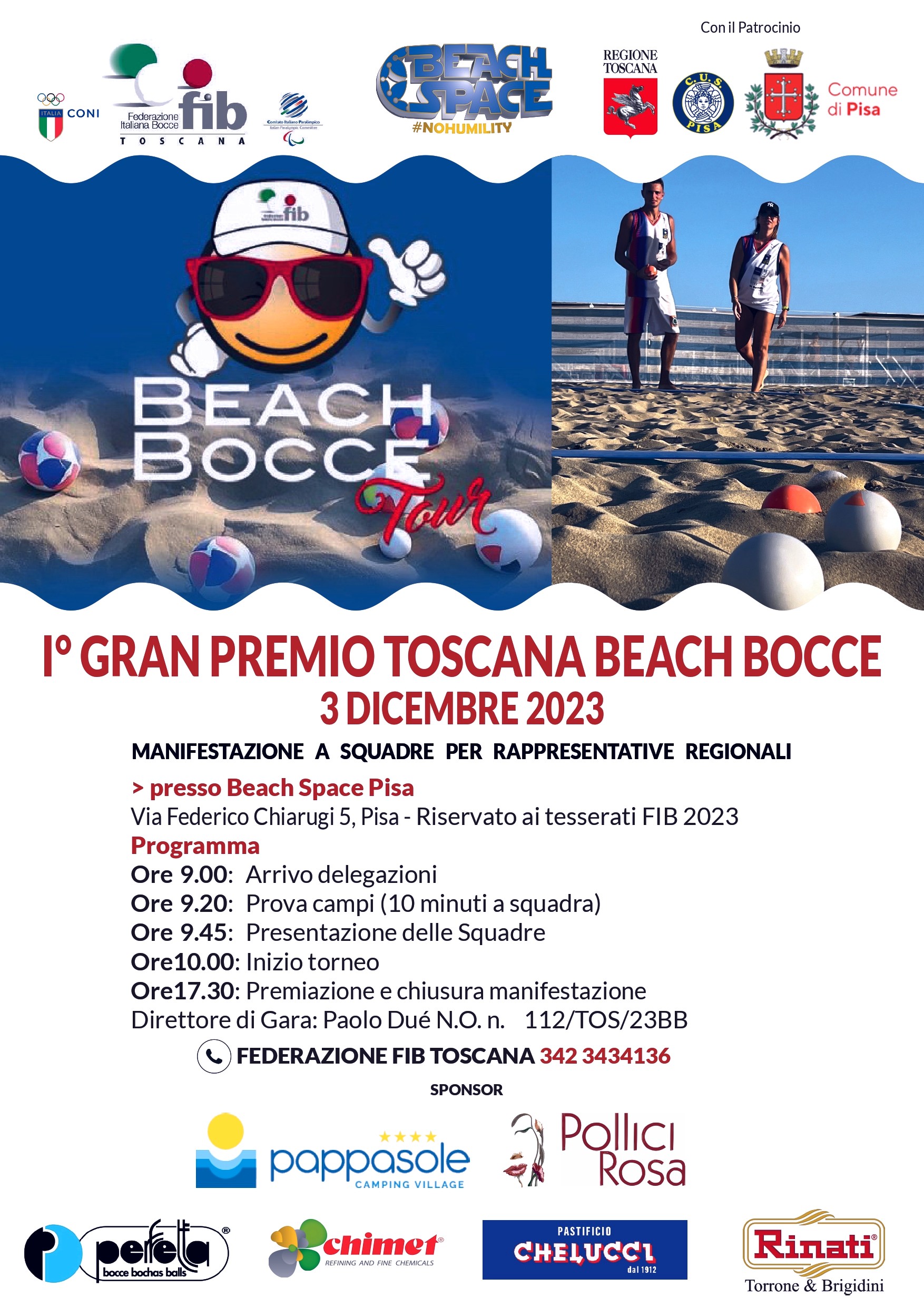 1 Gran Premio Toscana Beach Bocce a Squadre Manifesto
